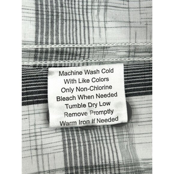 Joseph Abboud Men’s Shirt Button Down M Slim Fit Plaid Black Grey White Contrast - Picture 9 of 11